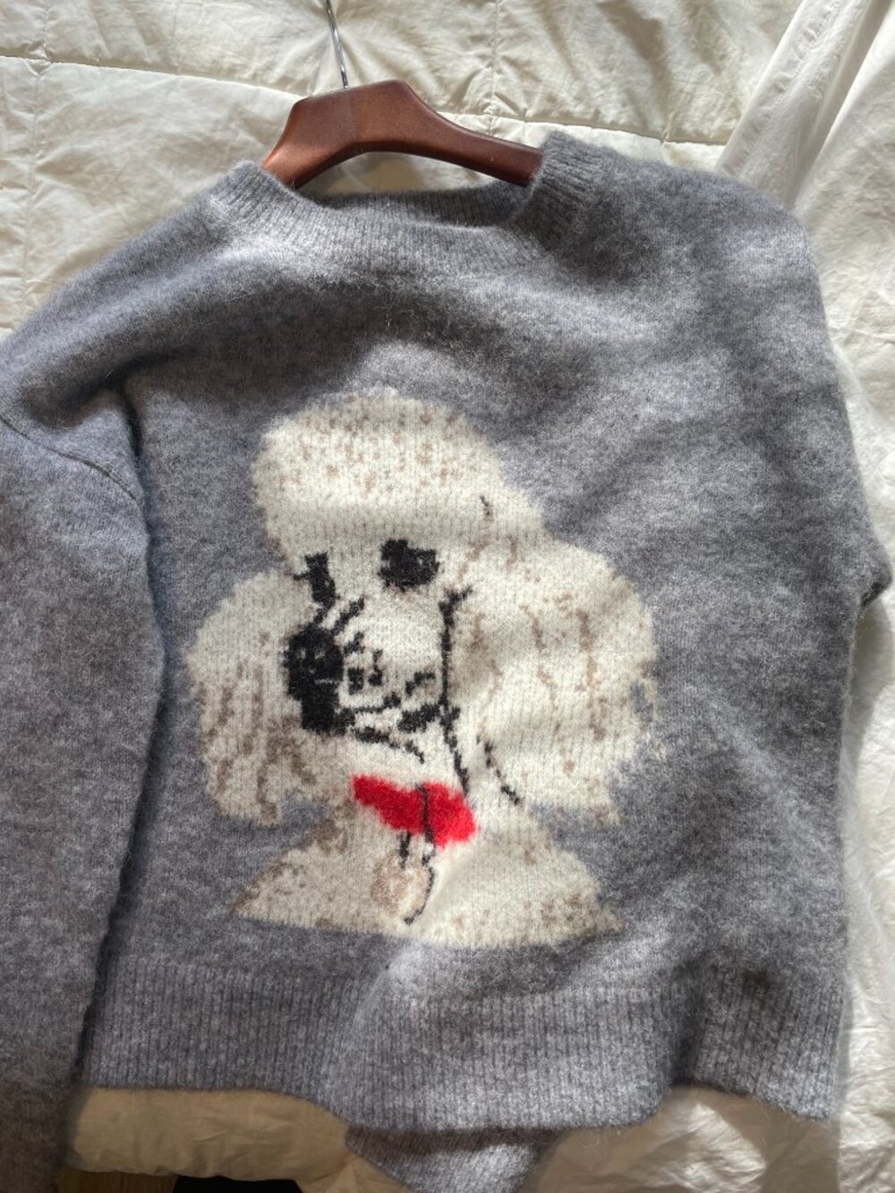 & and other stories Boxy Poodle Jacquard Sweater small alpaca